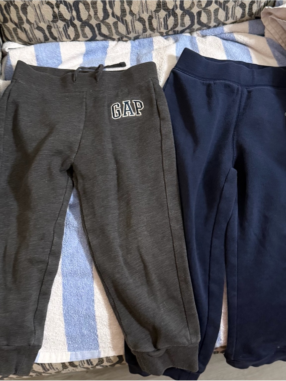 The Children's Place and Gap Size 3t Gray and Navy Blue Joggers Bundle